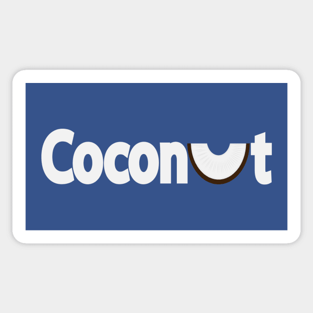 Coconut typography design Sticker by DinaShalash